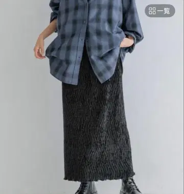 샤이니 벨로아 타이트 스커트 블랙