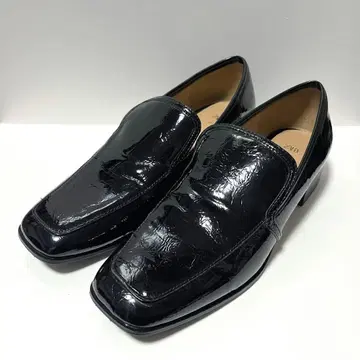 새상품급 ZARA / 페이크 페이턴트 마감 로퍼 37