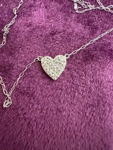 실버 925 하트형 목걸이