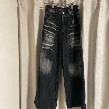 RHNDE 블랙 스트레이트 데님