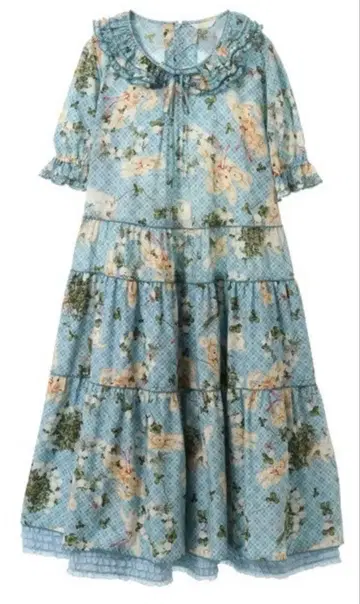 핑크하우스 패트릭 퍼레이드 프린트 원피스