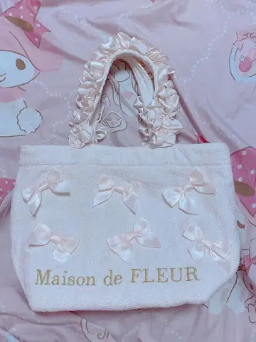 Maison de FLEUR 토트백 핑크 리본 레어 핸드백