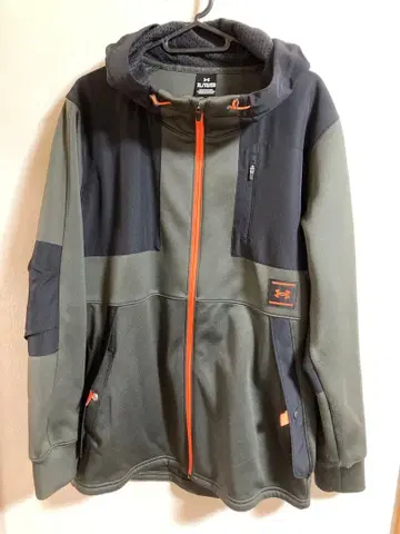 언더 아머 XL 풀 집업 후드티 그레이