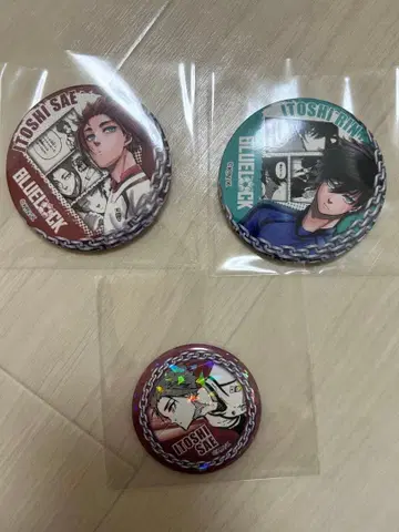블루 록 프린세스 카페 캔뱃지 3개 세트 이토시 사에 이토시 린
