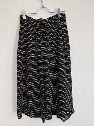 크리스찬 오자르 실크 100% 실크 도트 롱 스커트 고급 새상품급