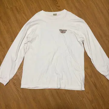 TES X-LARGE 화이트 롱 슬리브 티셔츠