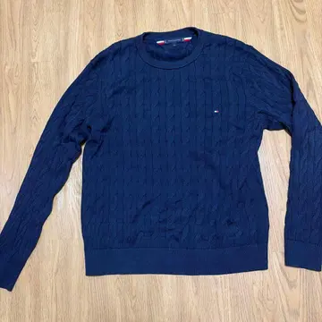 TOMMY HILFIGER 네이비 케이블 니트 XL