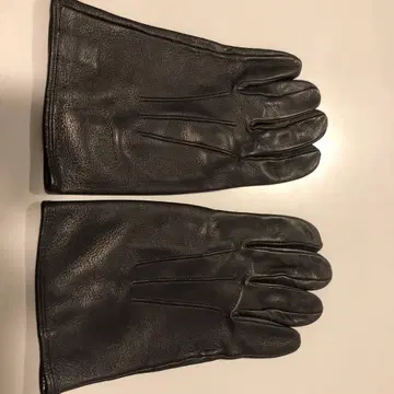 남성용 블랙 가죽 핑거리스 장갑