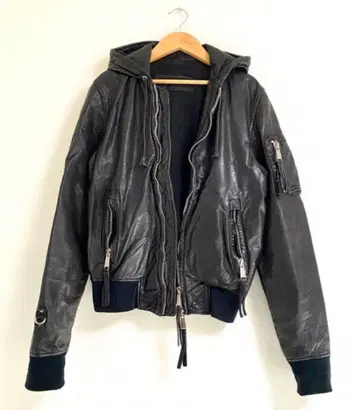 DSQUARED2 leather foodie jacket 42