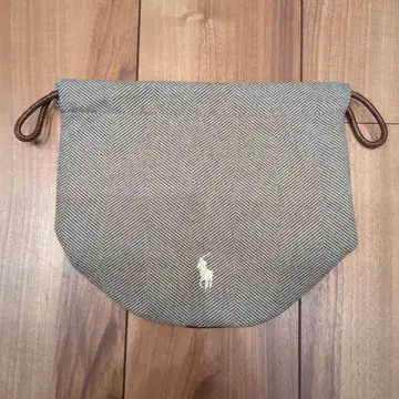 폴로 랄프로렌 헤링본 무늬 드로우 스트링 백