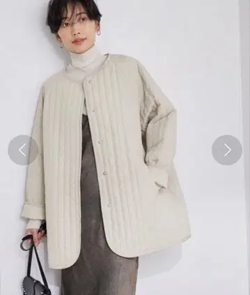 ADAM ET ROPE' 세로 퀼팅 코트 베이지 16,500엔