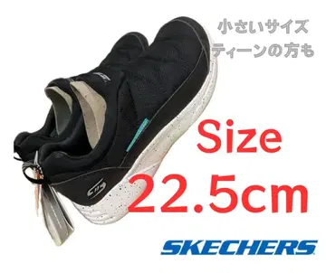 [ 여성용 ] [ 작은 사이즈 ] SKECHERS 블랙 슬립온 스니커즈