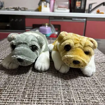 개 봉제 인형 2종 세트