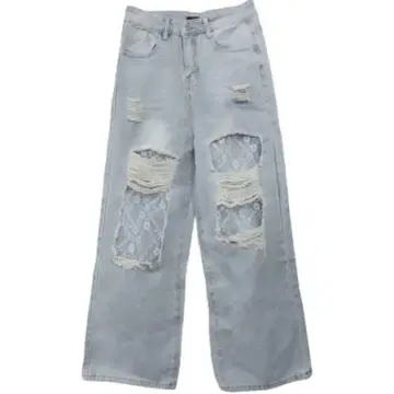 pomme d'amour damaged lace denim 데님