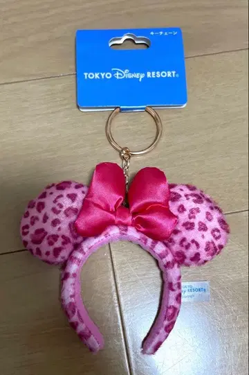 디즈니 리조트 미니 키체인 레오파드 무늬 머리띠