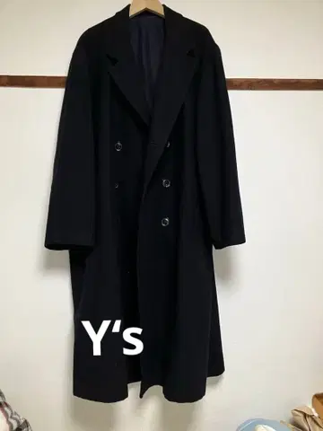 Y s 다크 네이비 롱 코트 (울 100%)