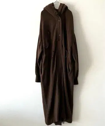 STUNNINGLURE 스터링 루어 캐시미어 혼방 후드 니트 코트 브라운