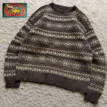 90년대 USA ALPS 알프스 노르딕 무늬 울 니트 스웨터