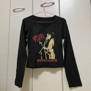 HYSTERICGLAMOUR 프린트 긴팔 T셔츠 y2k 그런지계 펑크