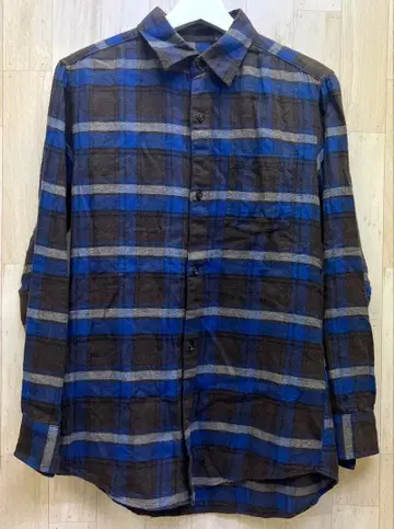 라운지 리자드 체크 긴팔 플란넬 셔츠 일본제