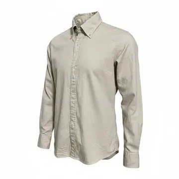 AKM 베이지 버튼 다운 긴팔 셔츠