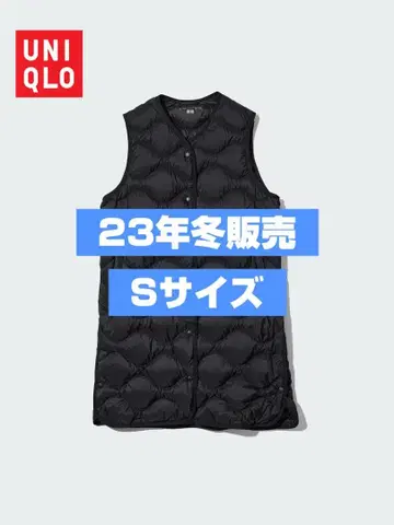 UNIQLO 울트라 라이트 다운 롱 베스트 S 사이즈 블랙