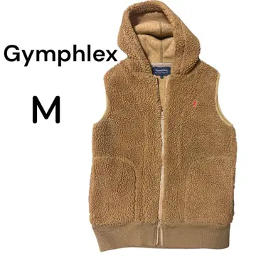 새상품급 Gymphlex 후드 부착 보아 베스트 M 브라운