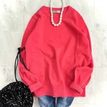 새상품급 다마 컬렉션 캐시미어 100% 니트 핑크