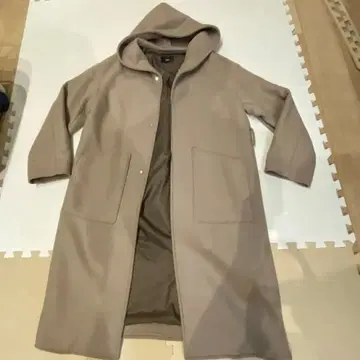 HARE 하레 후드 부착 베이지 롱 코트