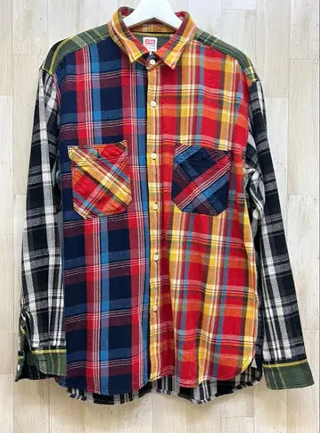 EDWIN 에드윈 긴팔 체크 워크 셔츠 남성용 XL 멀티 컬러