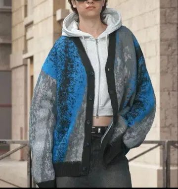 ENDER PRODUCTS 모헤어 터치 V넥 니트 가디건 M