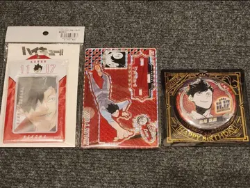 하이큐 쿠로오 테츠로 생일 굿즈 캔뱃지 카드 홀더 아크릴 스탠드