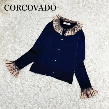 24AW 콜코버드 플리츠 칼라 가디건 블랙