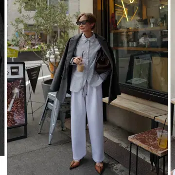 엘리 ELLIE 프릴 칼라 셔츠 스트라이프 패턴 긴팔 셔츠 프릴 포함