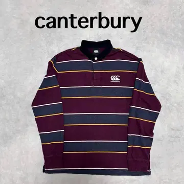 캔터베리 피케 셔츠 럭비 보더 긴팔 긴팔 피케 셔츠 티셔츠