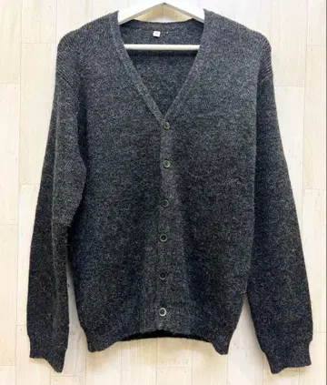 무인양품 알파카 100% V넥 니트 가디건
