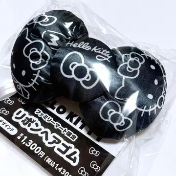 훼미리마트 한정판 헬로키티 리본 머리끈 디자인F 블랙 키티