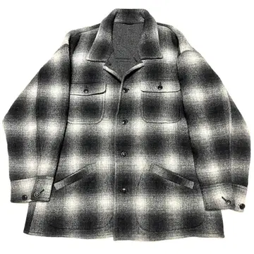 빈티지 구제 의류 TOMA 옴브레 체크 셔츠 자켓 L 사이즈 울