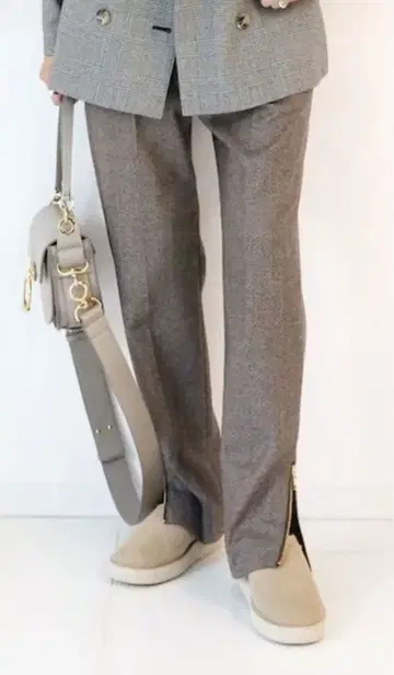 EVERYDAY I LIKE 슬릿 테이퍼드 팬츠 38