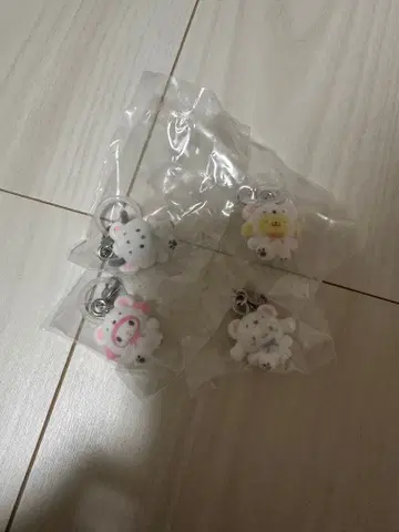 산리오 메지루시 액세서리 포근포근 스노우 4개 세트