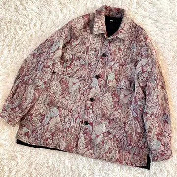 HARE 고블랑 직조 자켓 L 상당 꽃무늬 자카드 아카이브풍 핑크 계열