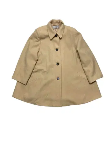 80s 빈티지 GIGGLY 베이지 버튼 코트 A라인