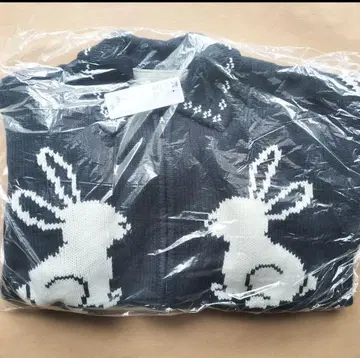 GU 풀 집업 니트 자켓 by rokh 네이비 M 로크 토끼