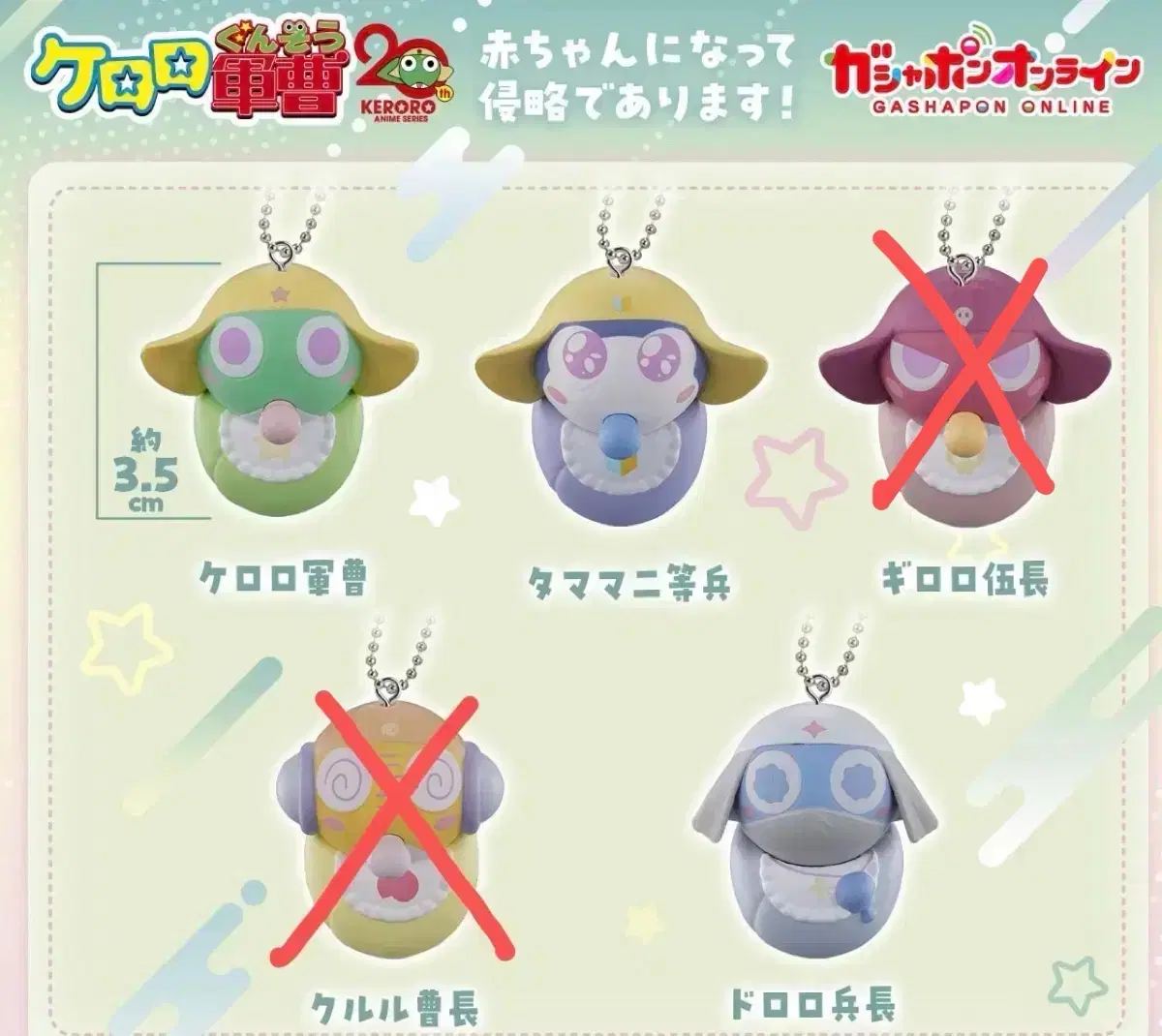 Keroro Akachan Gacha Keyring