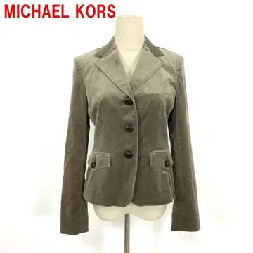 A5063 마이클코어스 테일러드 자켓 면 벨로아풍 카키 6