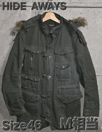 HIDE AWAYS 모즈 코트 [ 카키색 ] 사이즈 46