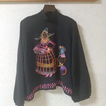 [토쿠코 씨] 여아 자수 블라우스