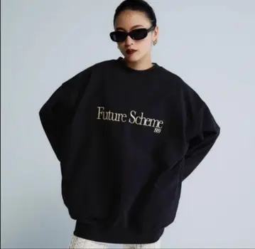 Future Scheme 오버 사이즈 맨투맨 블랙