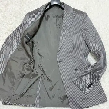 새상품급 엠포리오 아르마니 실크 혼방 테일러드 자켓 스트라이프 L