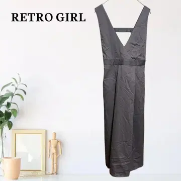 zB623 [ M ] RETRO GIRL 원피스 V넥 턱 A라인